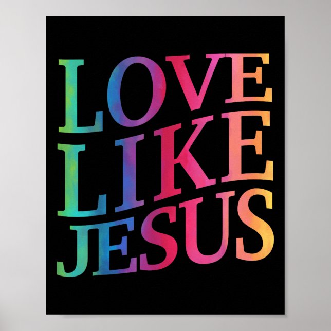 Póster Toddler Love Like Jesus Christian God Son Sister G (Frente)