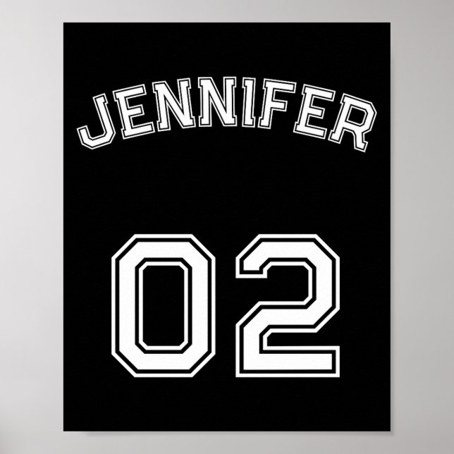 Póster Toddler Teen Girl Name Jersey Number Nk Srts  (Frente)