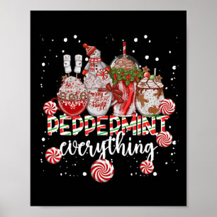 Póster Todo de Café Chocolate Menta de Navidad
