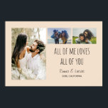Póster Todo de mí ama todo de ti Collage de fotos<br><div class="desc">Crea un preciado recuerdo con este cartel de collage de fotos romántico que presenta la querida cita "Todo de mí ama todo de ti". Este diseño personalizable te permite mostrar tus recuerdos favoritos en una hermosa composición, completa con nombres y ubicación personalizados. Perfecto para celebrar el amor, aniversarios, bodas o...</div>