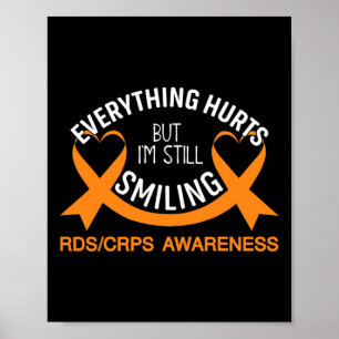 Póster Todo duele, todavía estoy sonriendo con Rsd Crps A