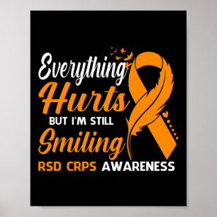 Póster Todo duele, todavía estoy sonriendo con Rsd Crps A