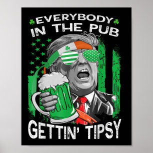 Póster Todo El Mundo En El Pub Consiguiendo Una Graciosa 