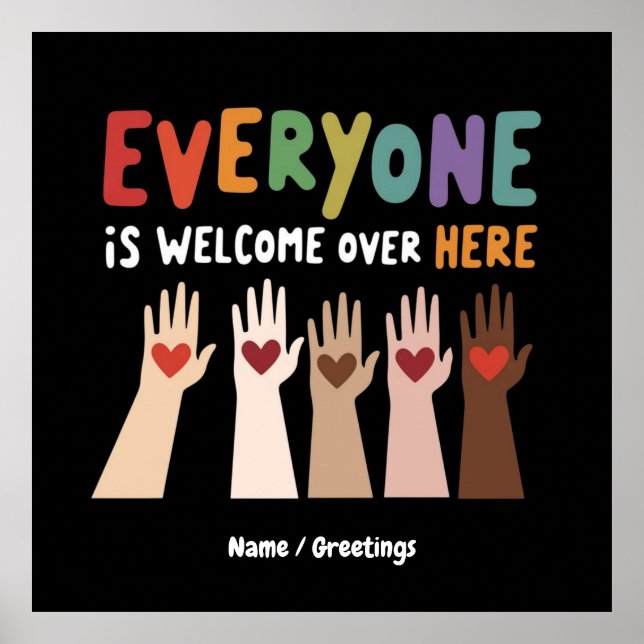 Póster Todo El Mundo Es Bienvenida Aquí, Profesor Idaho. (Frente)