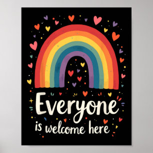 Póster Todo El Mundo Es Bienvenidos Aquí, Educador Idaho,