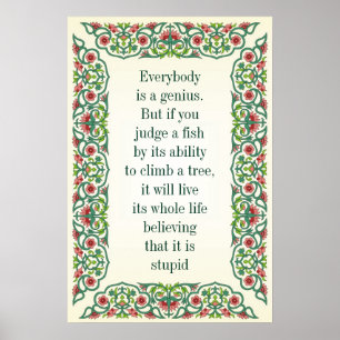 Póster Todo el mundo es un genio. Pero si juzgas a un pez