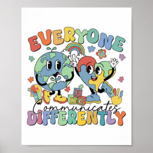 Póster Todo el mundo se comunica de forma diferente el au