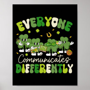 Póster Todo el mundo se comunica diferente autismo antes 