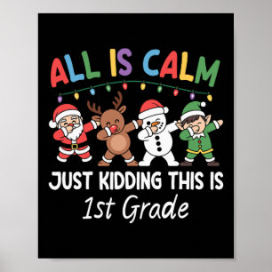 Póster Todo está tranquilo, solo bromeo Navidad de 1er gr