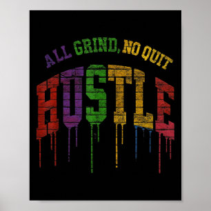 Póster Todo Grind No Quit Gráfica Diseño Motivador