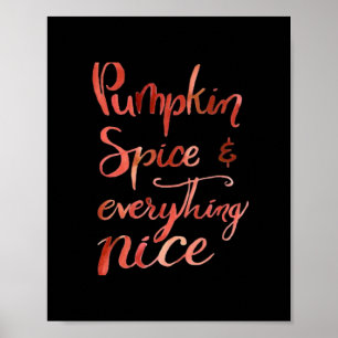 Póster Todo lindo Calabaza Funny Otoño Caída
