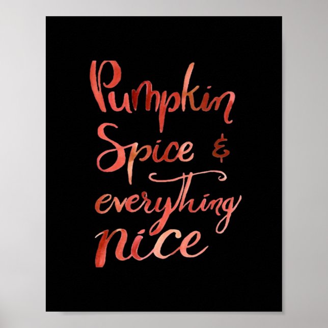 Póster Todo lindo Calabaza Funny Otoño Caída (Frente)