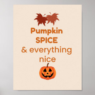 Póster Todo lo Bueno de la Especia de Calabaza Diseño de