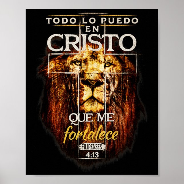 Póster Todo Lo Puedo En Cristo Filipenses 4_13 Spanish Ch (Frente)