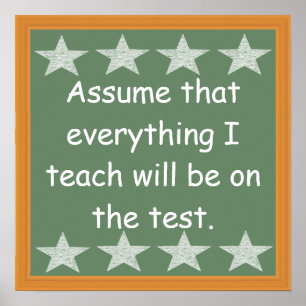 Póster Todo Lo Que Enseño Estará A Prueba