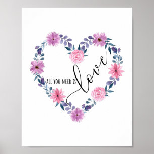 Póster Todo lo que necesitas es amor