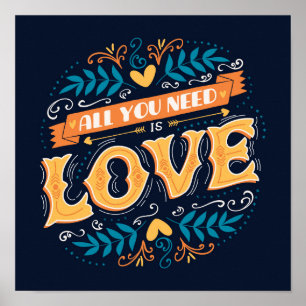 Póster Todo lo que necesitas es amor