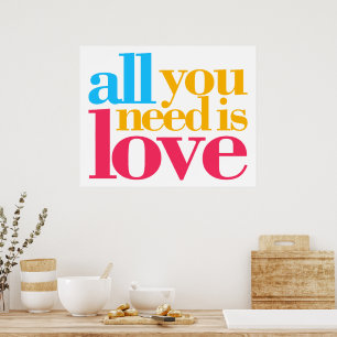 Póster Todo lo que necesitas es amor