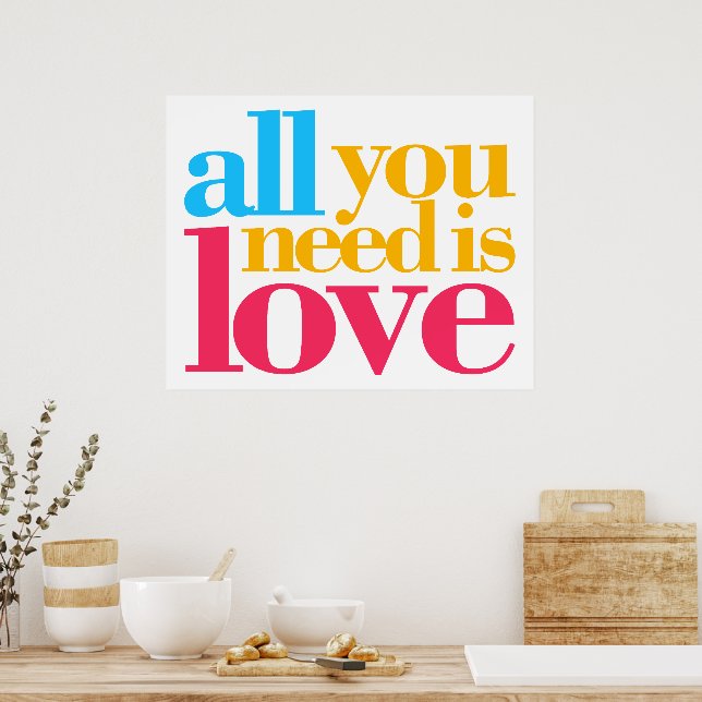 Póster Todo lo que necesitas es amor (Cocina)