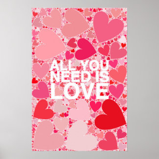 Póster Todo lo que necesitas es amor
