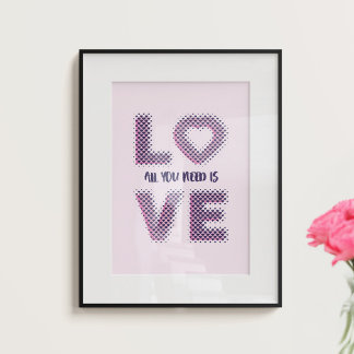 Póster Todo lo que necesitas es amor.
