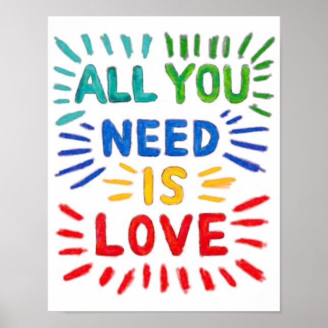 Póster Todo Lo Que Necesitas Es Amor poster (Frente)