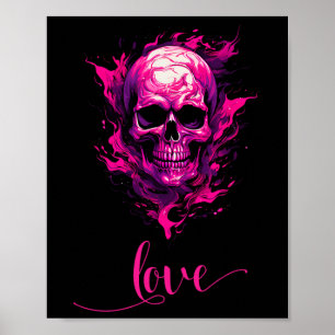 Póster Todo lo que necesitas es amor púrpura y rockea est