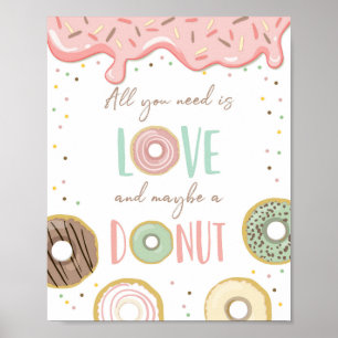 Póster Todo lo que necesitas es amor y no Chica Rótulo de