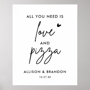 Póster Todo lo que necesitas es amor y pizza Recepción de