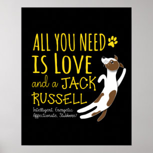 Póster Todo lo que necesitas es amor y un Jack Russell