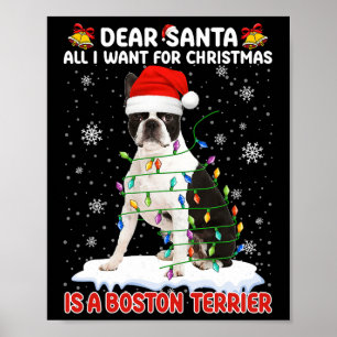 Póster Todo Lo Que Quiero De Los Navidades Es Boston Terr