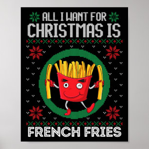 Póster Todo Lo Que Quiero De Los Navidades Es Fries Franc