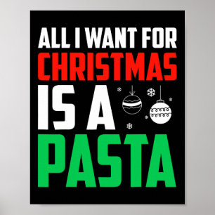 Póster Todo Lo Que Quiero De Los Navidades Es La Comida R