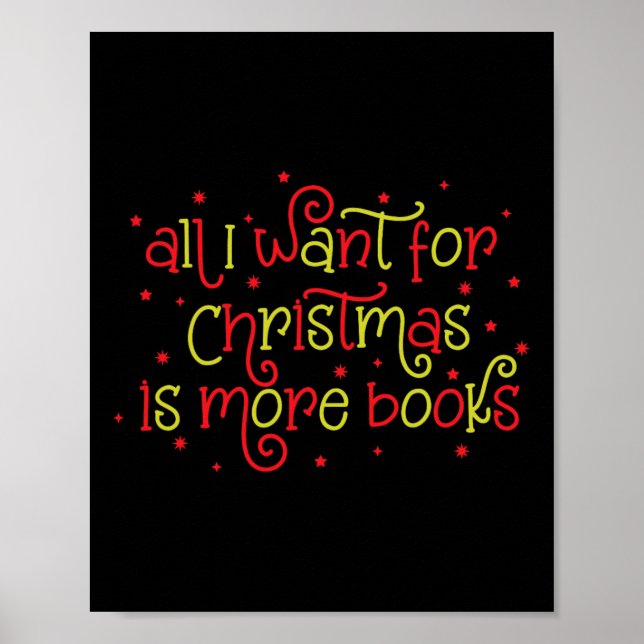 Póster Todo Lo Que Quiero De Los Navidades Es Libros Navi (Frente)
