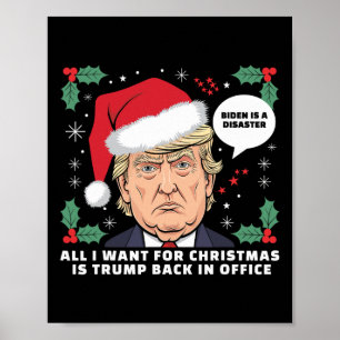 Póster Todo Lo Que Quiero De Los Navidades Es Que Trump V