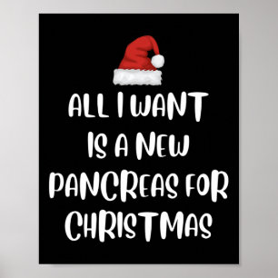 Póster Todo Lo Que Quiero Es Un Nuevo Navidad De Páncreas