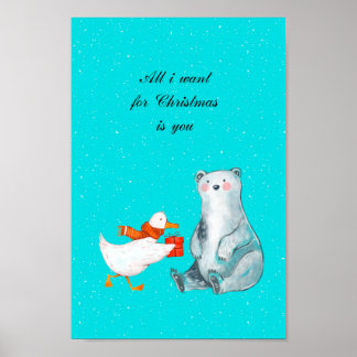 Póster Todo lo que quiero Navidades es tú