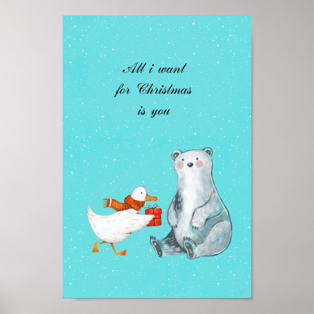 Póster Todo lo que quiero Navidades es tú (Frente)