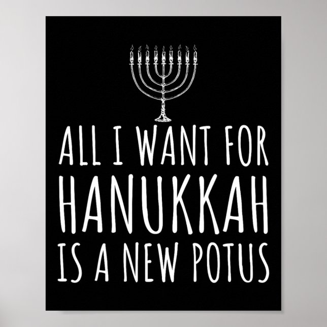 Póster Todo lo que quiero para Hanukkah es un nuevo Potus (Frente)