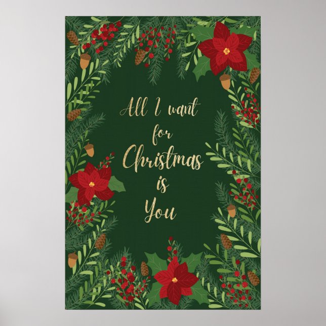Póster Todo lo que Quiero para Navidad Eres Tú (Frente)