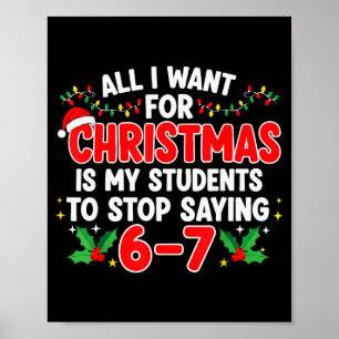 Póster Todo lo que quiero para Navidad es que mis alumnos