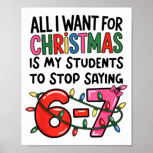 Póster Todo lo que Quiero para Navidad es que mis Estudia