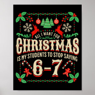 Póster Todo lo que Quiero para Navidad es que mis Estudia