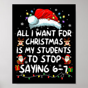 Póster Todo lo que Quiero para Navidad es que mis Estudia