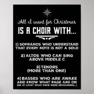 Póster Todo lo que quiero para Navidad es un coro con sop