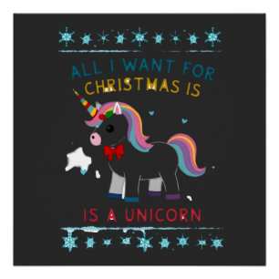 Póster Todo lo que quiero para Navidad es un jersey feo d