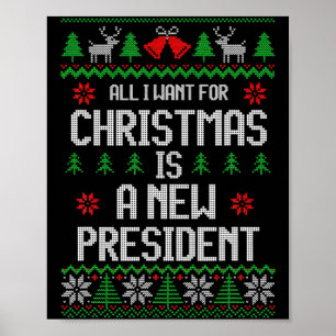 Póster Todo lo que quiero para Navidad es un nuevo presid