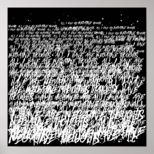 Póster Todo Lo Que Tengo Son Pensamientos Negativos.