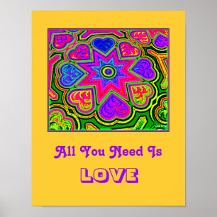 Póster "Todo lo que usted necesita es poster del amor"
