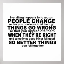 Póster Todo ocurre por una razón Inspiradora